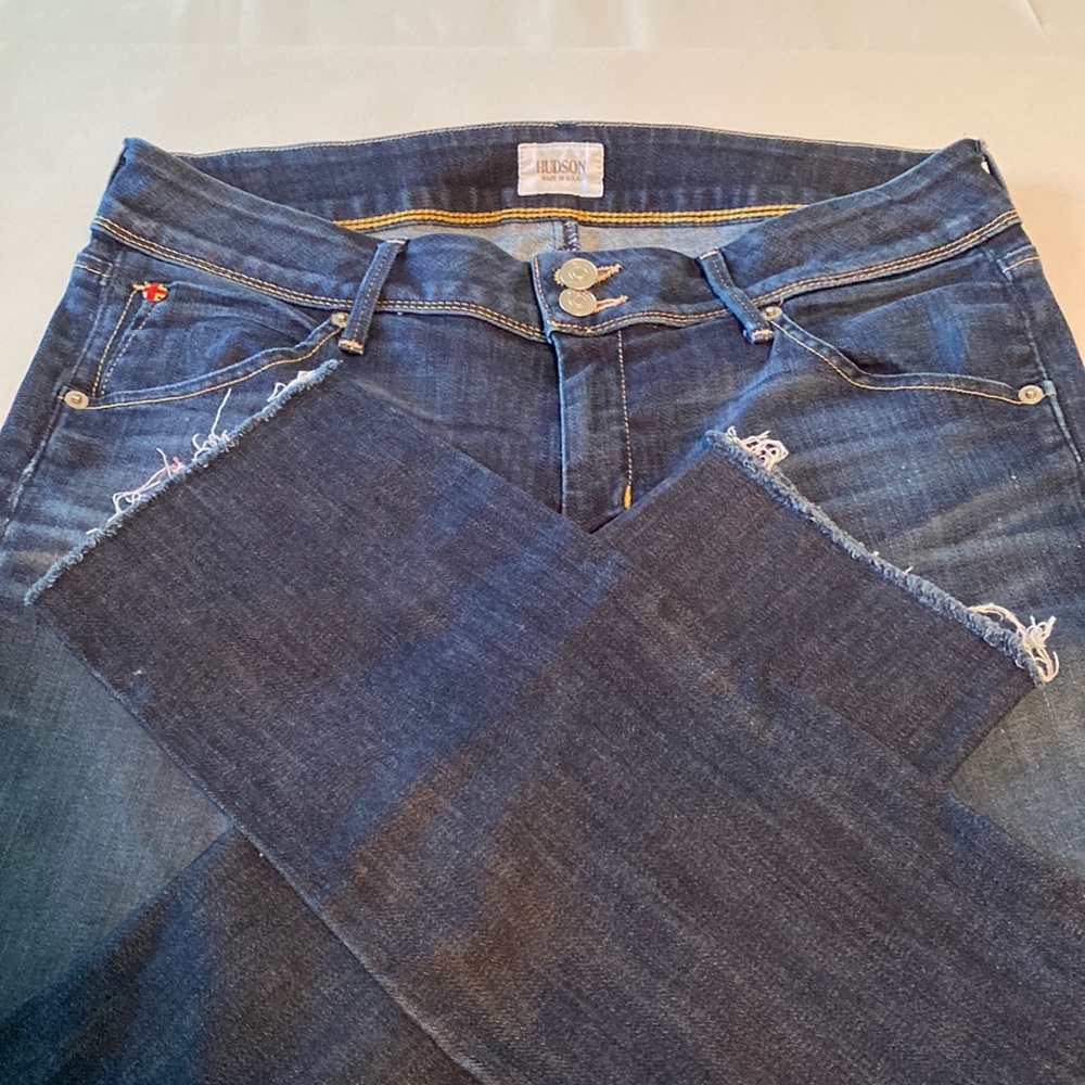 Hudson Collin flap skinny crop jeans, size 32